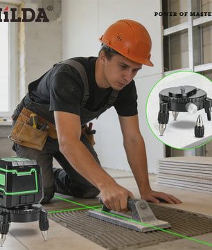 HILDA 360° Roterende Laserwaterpas Beugel met Verstelbare Basis en 1/4" & 5/8" Schroef voor Statief