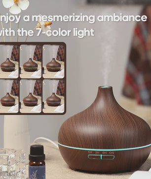 Houten Aroma Diffuser USB Luchtbevochtiger - Vernevelaar & Luchtzuiveraar