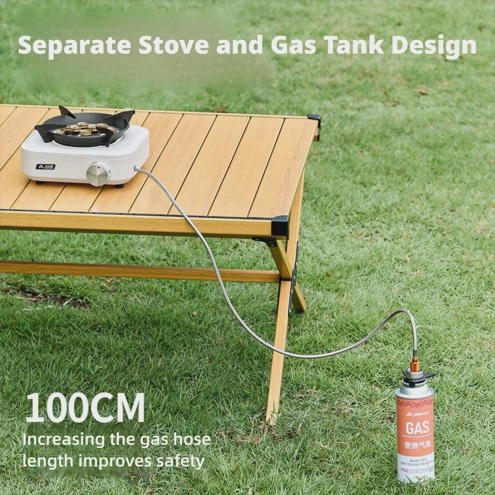 Krachtige 10000W Split-Type Campingbrander - Draagbaar & Winddicht voor Buiten BBQ