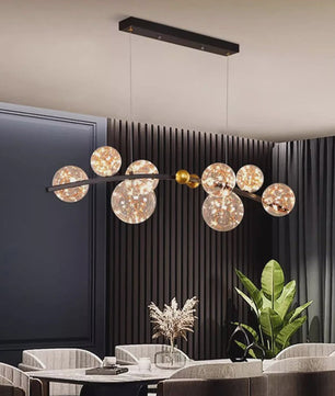 Moderne LED Hanglamp met Kristallen Bollen - Stijlvolle Plafondlamp voor Eetkamer