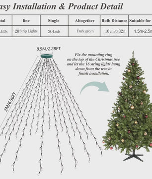 400 LED Kerstboomverlichting Warm Wit - 8 Modi - Buiten & Binnen - Sprookjeslichtjes