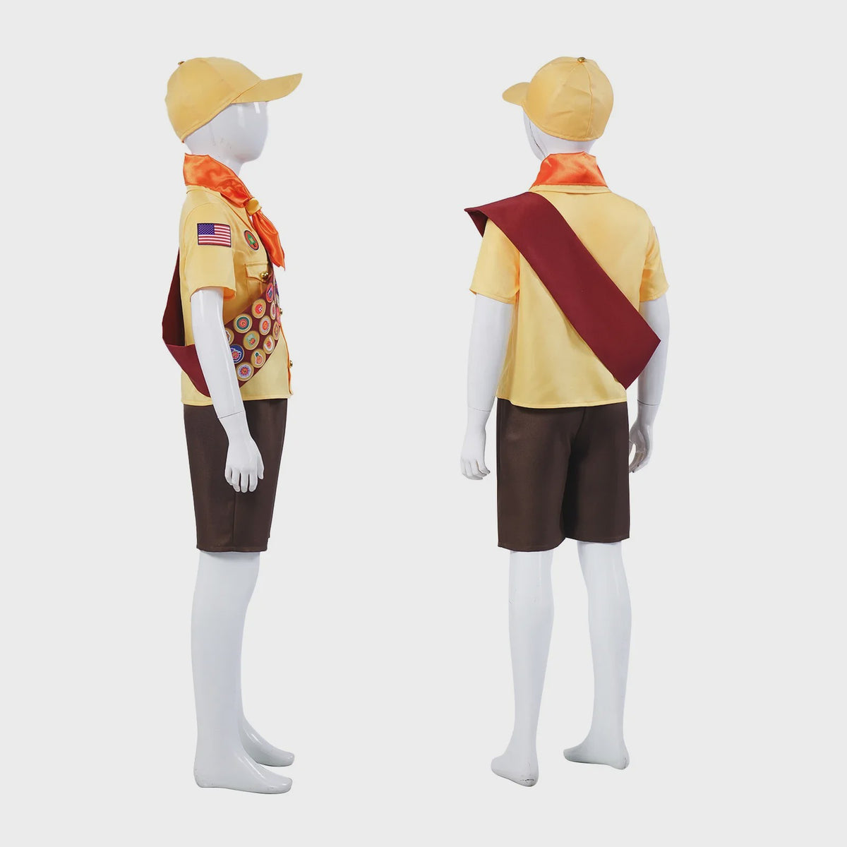 Russell Kostuum Jongen - Up Film Personage Cosplay Outfit