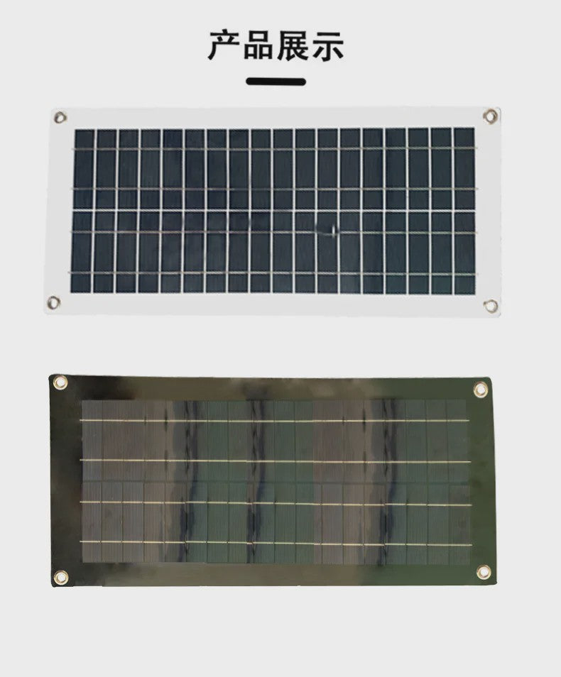 Draagbaar 5W/10W Zonnepaneel met USB Snellader - Ideaal voor Outdoor, Camping & Noodsituaties