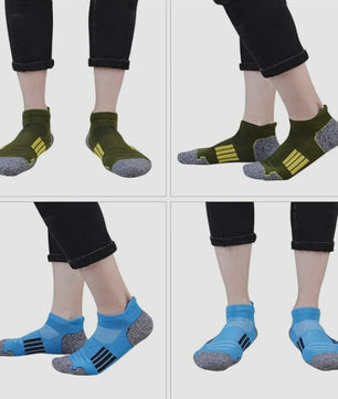 12 Paar Unisex Ademende Sportsokken - Lage Sokken voor Kinderen & Volwassenen (Maat 33-46)