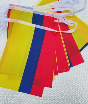 Colombia Vlaggenlijn 14x21cm - 20 Stuks Feestelijke Slingers voor Decoratie