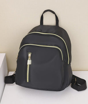 Stijlvolle Mini Rugzak Zwart - Nylon Daypack voor Dames en Heren, Ideaal voor Reizen