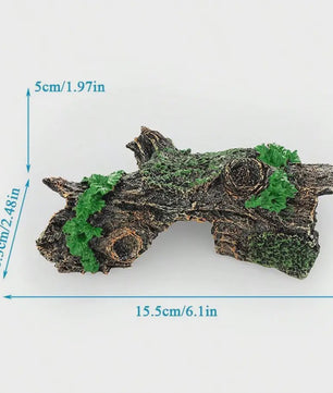 Levensgetrouwe Aquarium Grot met Groen Decor - Natuurlijke Schuilplaats voor Vissen