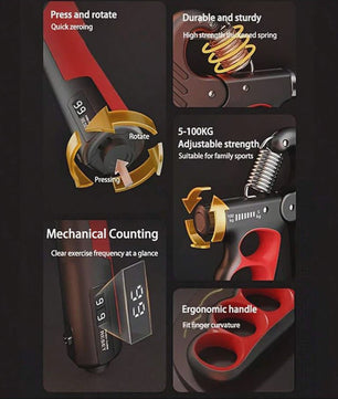 Verstelbare Handknijper Krachttrainer 5-100kg - Gripsterker & Spierherstel