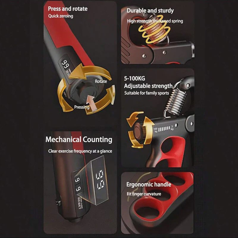 Verstelbare Handknijper Krachttrainer 5-100kg - Gripsterker & Spierherstel