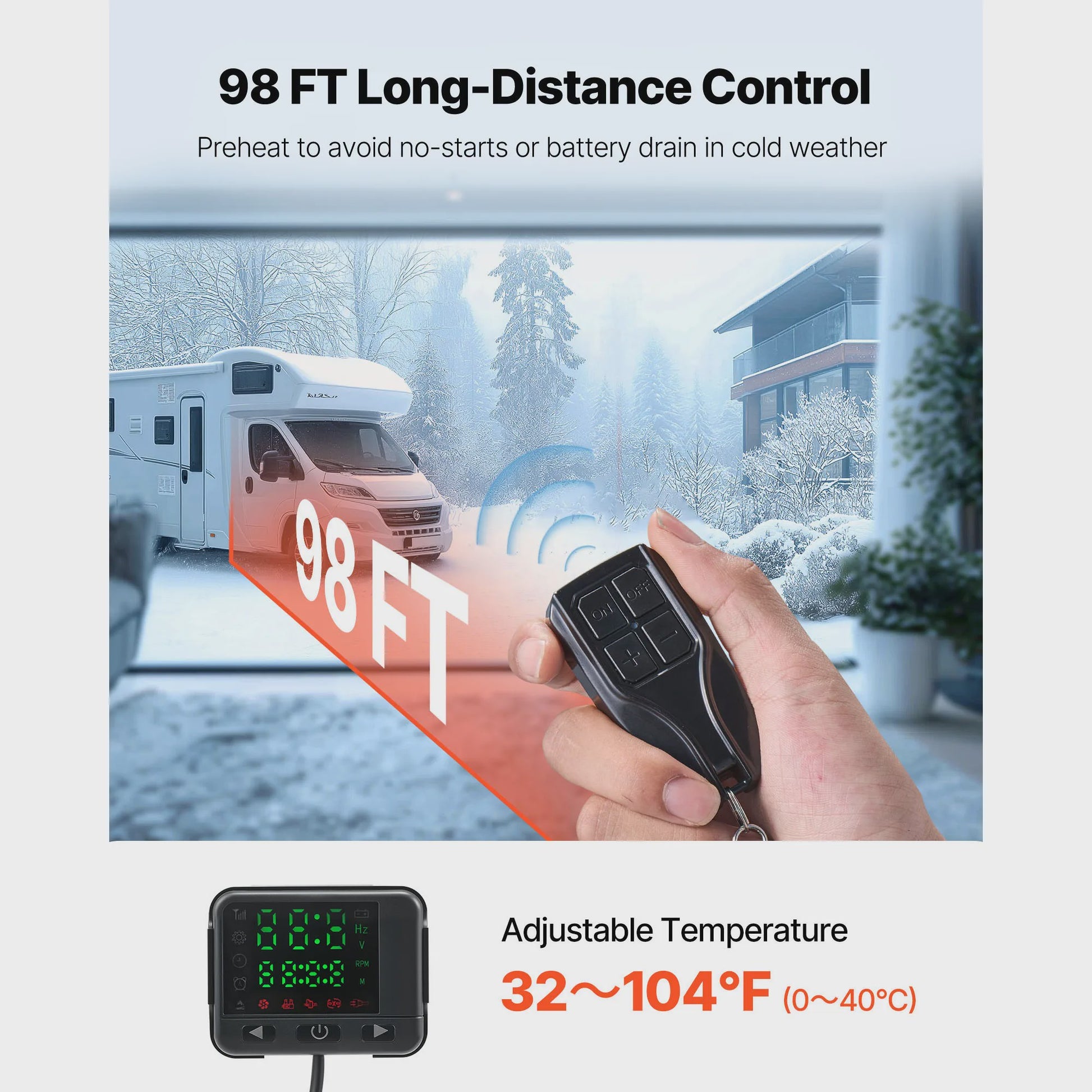 Krachtige 5/8KW Diesel Luchtverwarmer met Afstandsbediening - Stil & Efficiënt