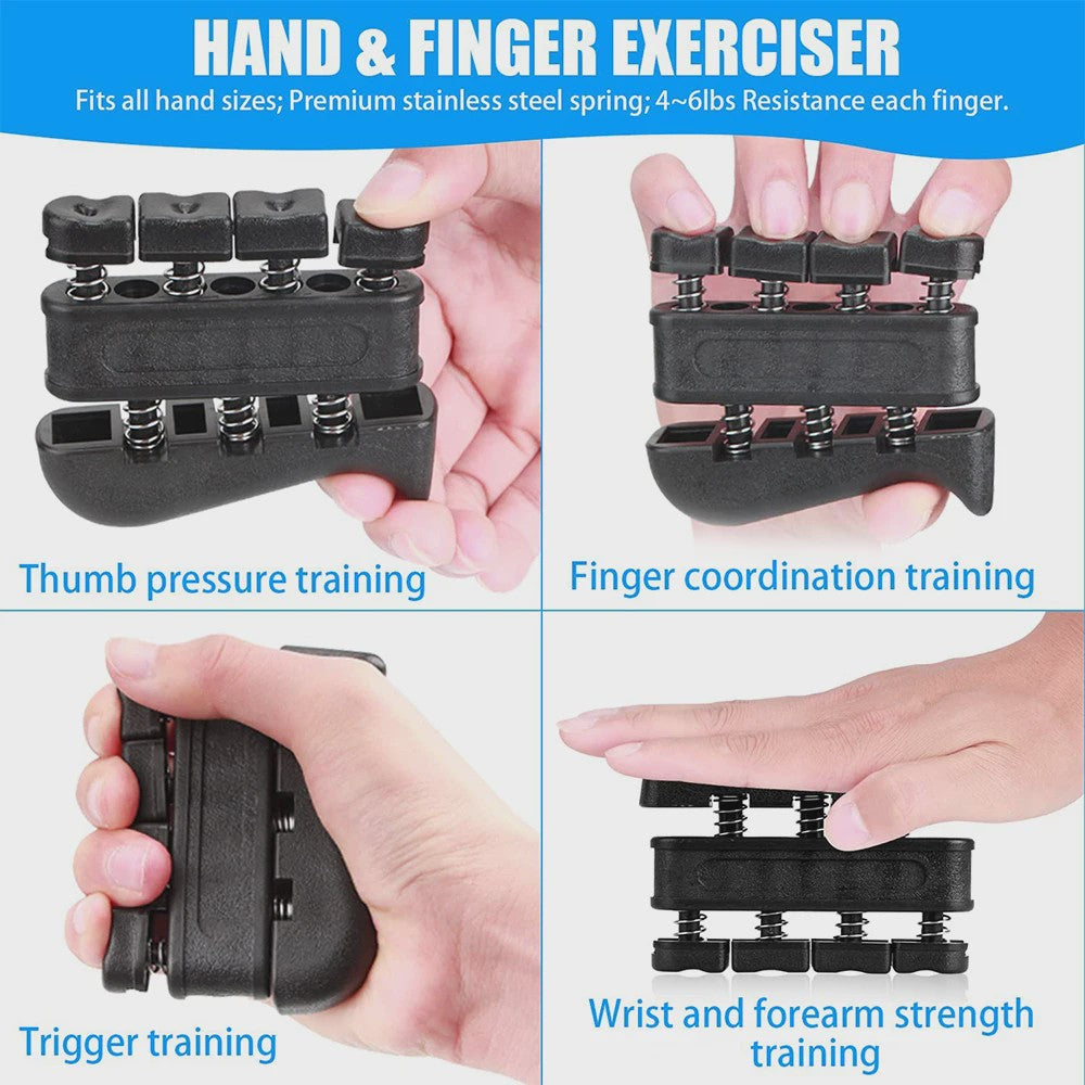 Complete Handtrainer Set: 5-60kg Verstelbare Hand Gripper, Vingerstrekker & Polstrainer
