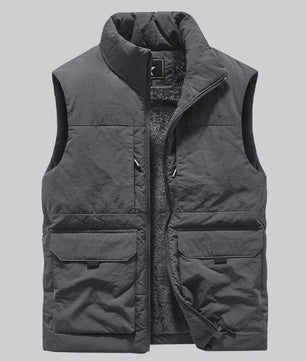 Heren Winter Vest - Warm Fleece Gevoerd, Multi-Pocket, Grote Maten tot 6XL
