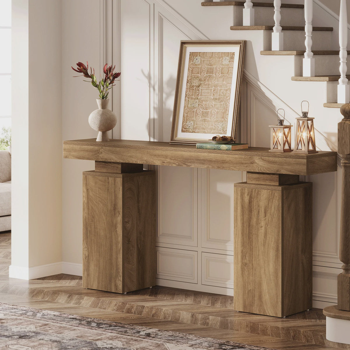 Lange Console Tafel 160 cm Hout - Entree Tafel Achter Bank - SediaXL