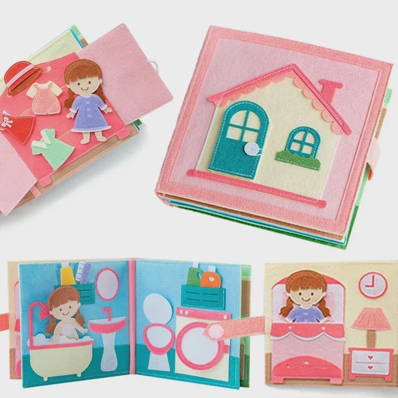 Montessori Busy Book voor Peuters - Interactief Leerboek voor Baby's en Kinderen - Educatief Reisspelletje