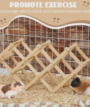 Houten Klimspeelgoed voor Hamsters en Kleine Dieren - Natuurlijk & Veilig