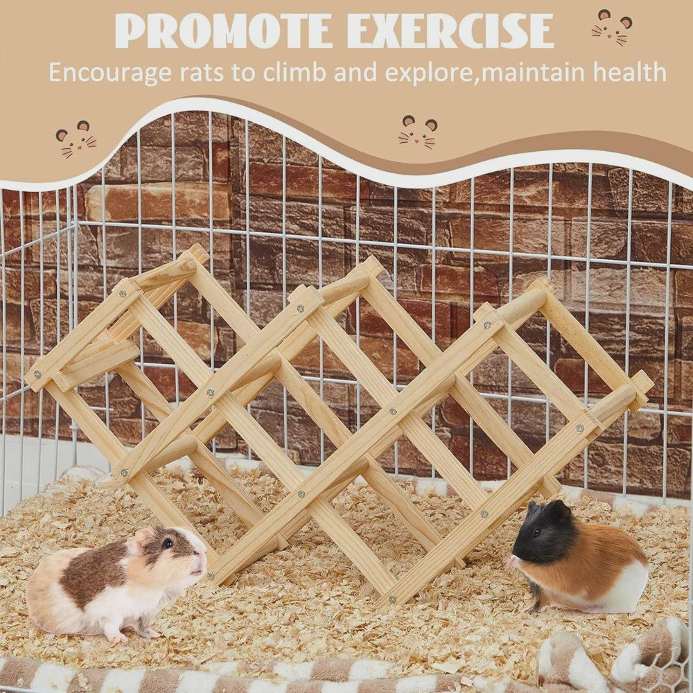 Houten Klimspeelgoed voor Hamsters en Kleine Dieren - Natuurlijk & Veilig