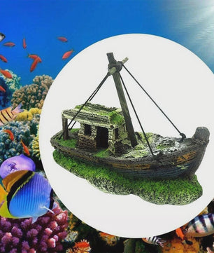 Verlaten Scheepswrak Decoratie voor Aquarium - Uniek Onderwaterlandschap