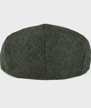 Stijlvolle Heren & Dames Tweed Flat Cap - Ierse Pet in Visgraatpatroon