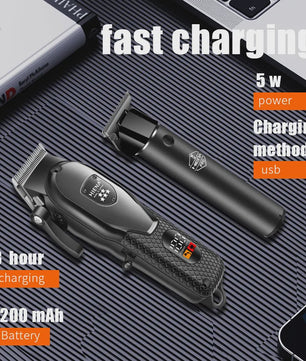 Professionele Baardtrimmer en Tondeuse Kit met LCD Display
