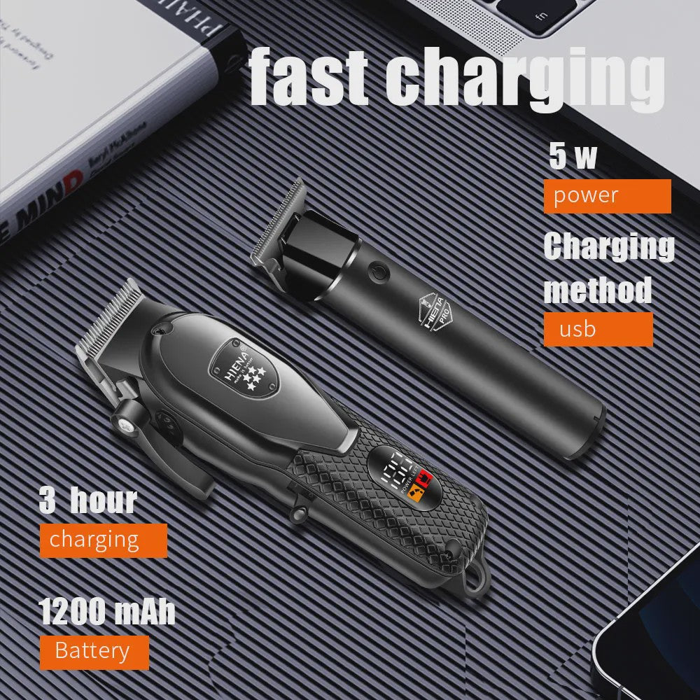Professionele Baardtrimmer en Tondeuse Kit met LCD Display