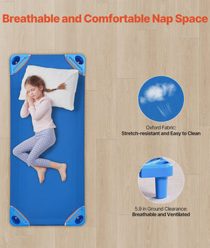 Stapelbare Kinderbedjes Set van 4 of 6 - Draagbaar en Comfortabel voor Kinderopvang en Thuis