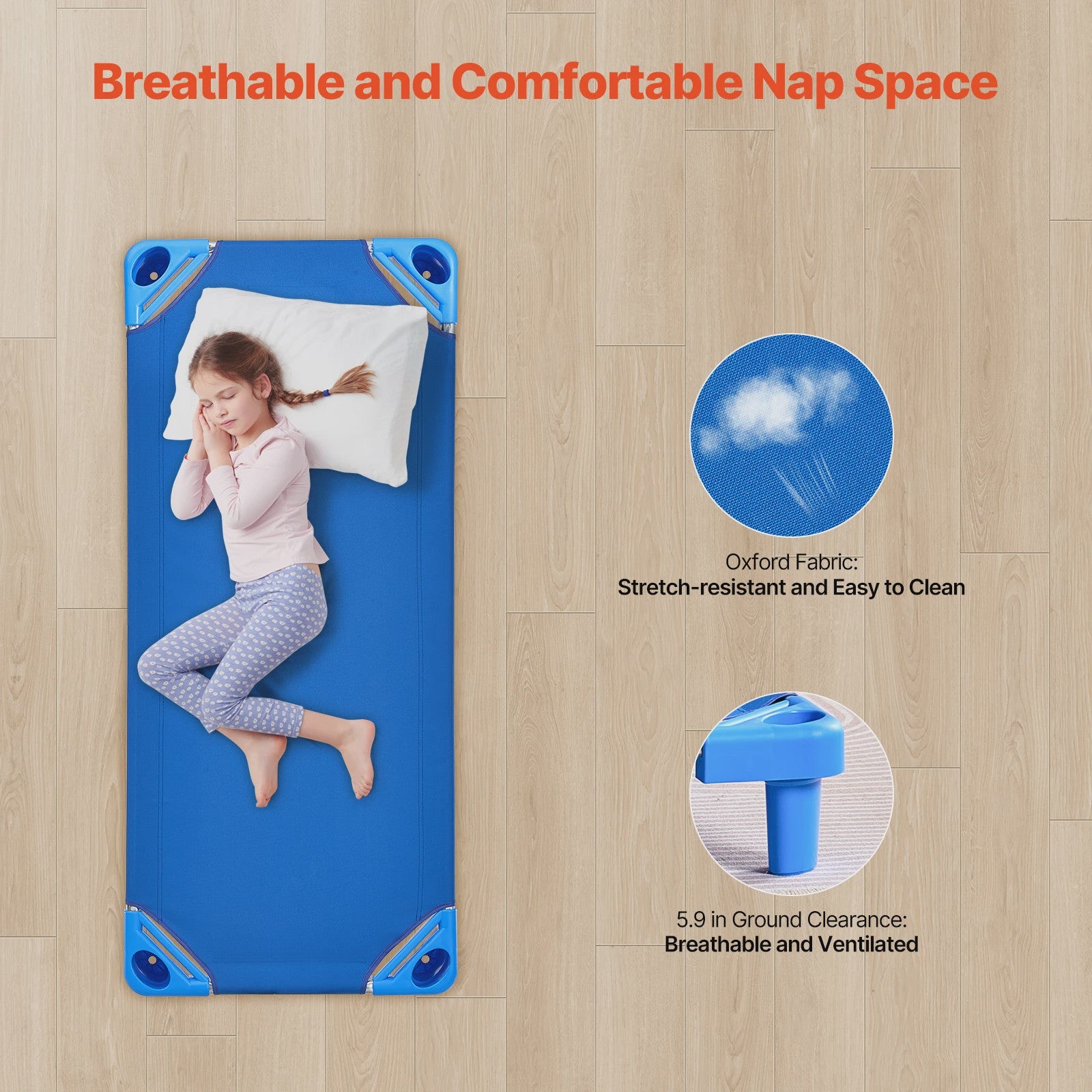 Stapelbare Kinderbedjes Set van 4 of 6 - Draagbaar en Comfortabel voor Kinderopvang en Thuis