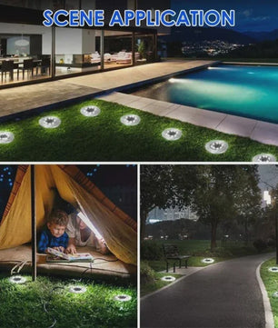 8/20 LED Solar Grondspots - Waterdichte Buitenverlichting voor Tuin, Pad & Terras
