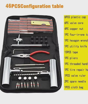 Universele Bandenreparatieset voor Auto & Motor - Compleet Gereedschap