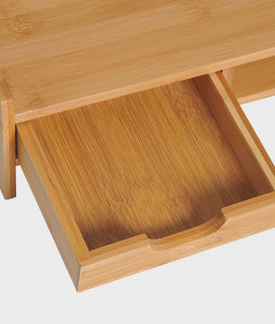 Bamboe Monitorstandaard met Lade en Opbergvak - 49x25.5x11.5 cm