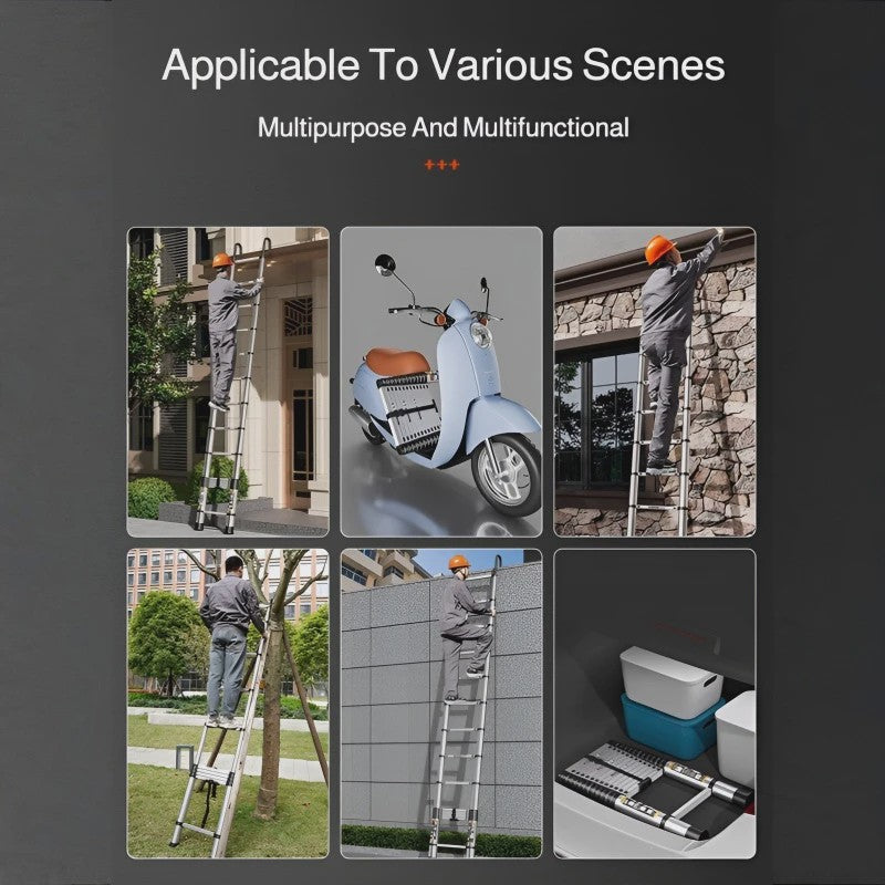 Telescopische Ladder RVS - 1.9m/2.7m/3.5m - Veilig & Multifunctioneel