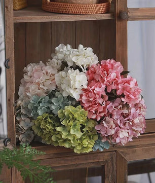 Kunstbloemen Hydrangea - Zijde Boeketten voor Bruiloft, Decoratie & Feest