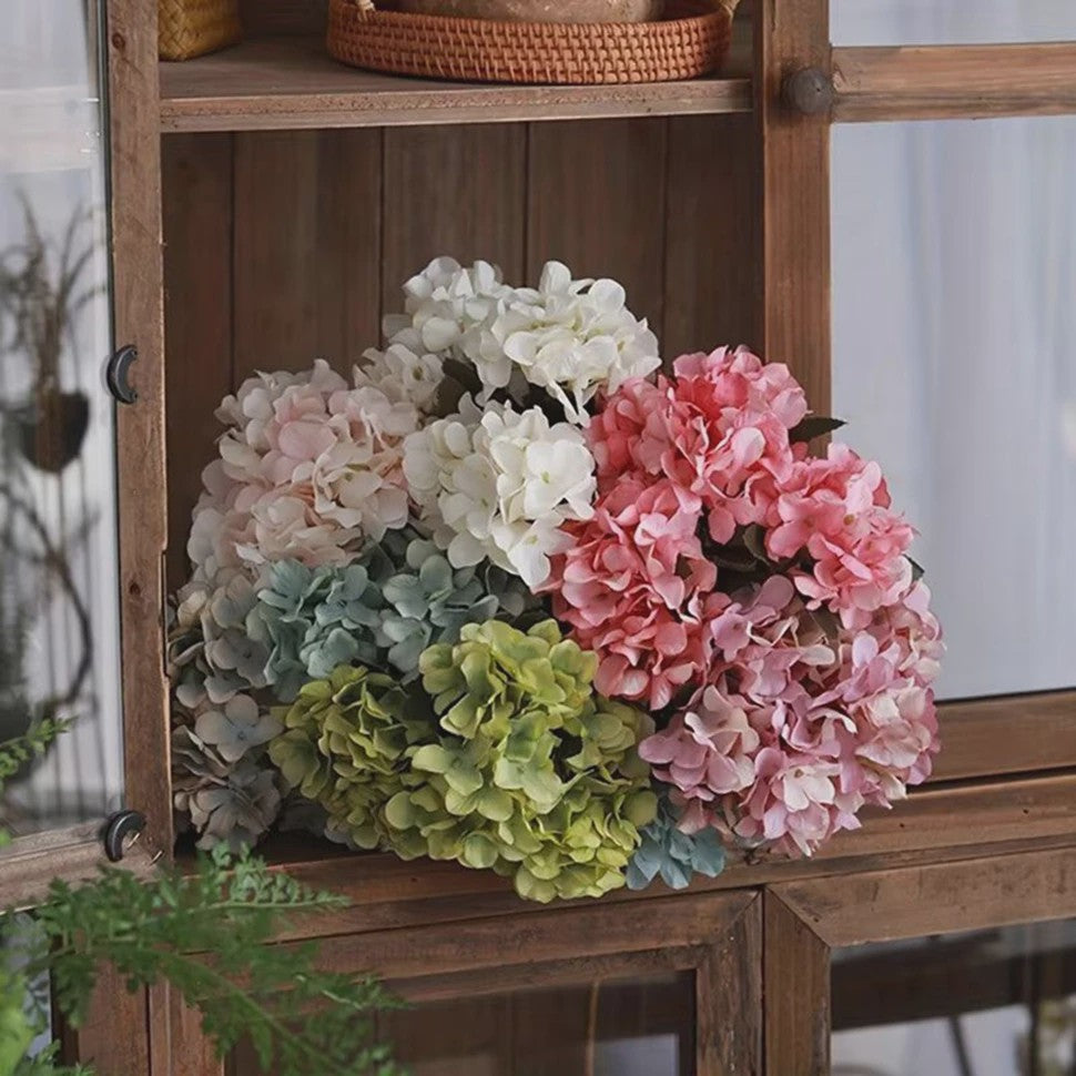 Kunstbloemen Hydrangea - Zijde Boeketten voor Bruiloft, Decoratie & Feest