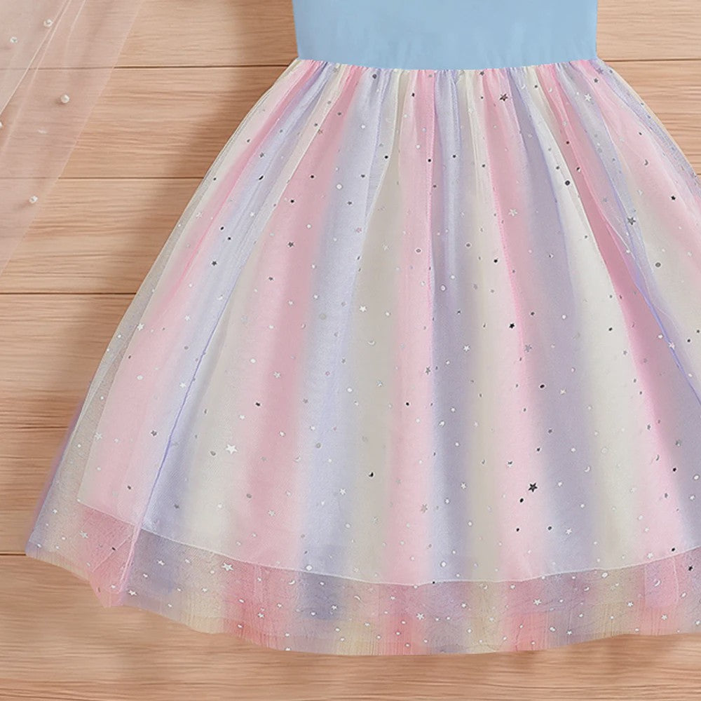 Zomerse Regenboog Prinsessenjurk voor Meisjes (2-8 jaar) - Feestelijk & Schattig