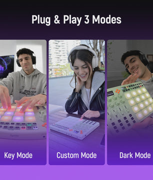 Synido TempoPAD C16: Draadloze MIDI Pad Controller met 16 RGB Beat Pads & Sequencer