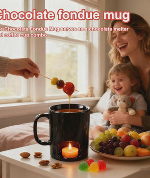 Draagbare Keramische Fondue Set - Smelt Chocolade, Kaas & Saus voor Feestjes