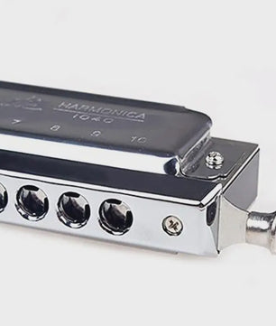 Professionele Chromatische Mondharmonica C - 10 Gaten, 40 Tonen