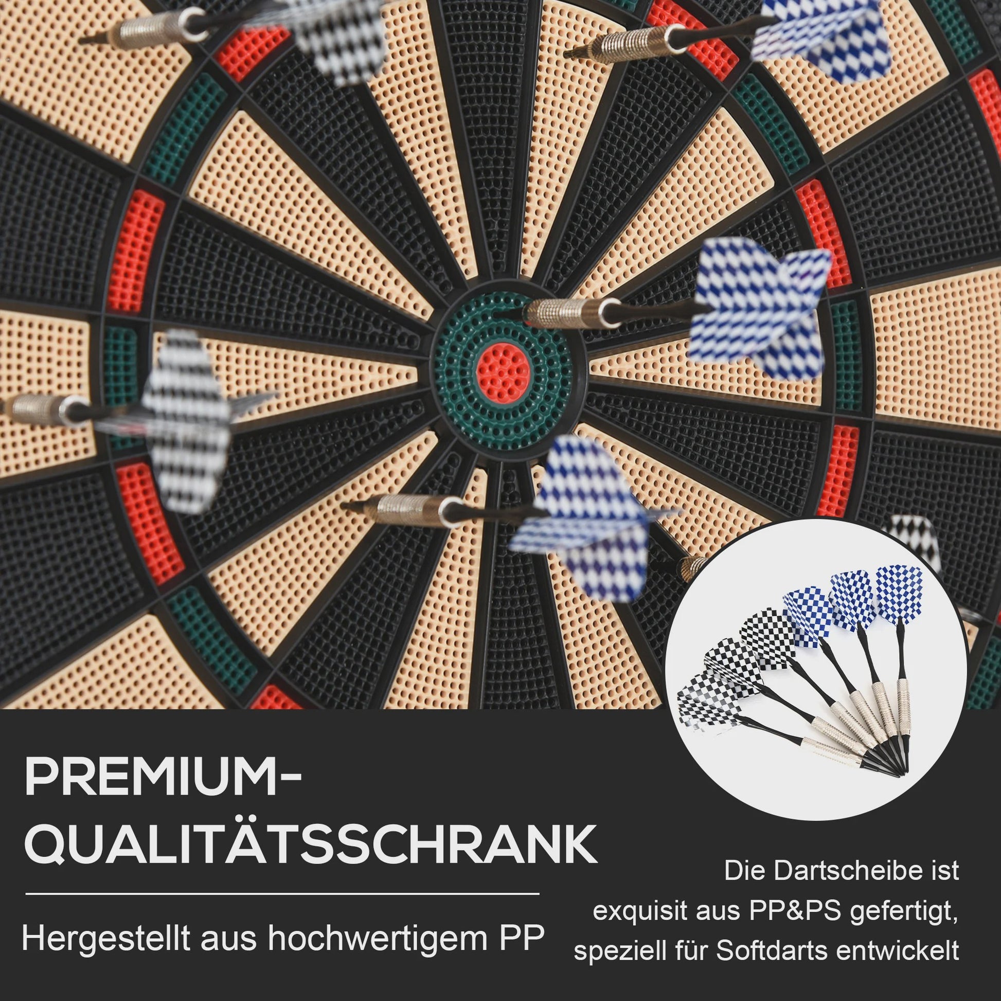 Elektronisch Dartbord met Automatische Score - 26 Spellen, 8 Spelers, Inclusief 6 Darts