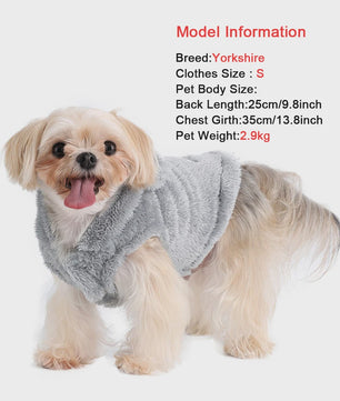Schattige Fleece Hondenkleding met Capuchon - Winterjas voor Kleine en Middelgrote Honden & Katten