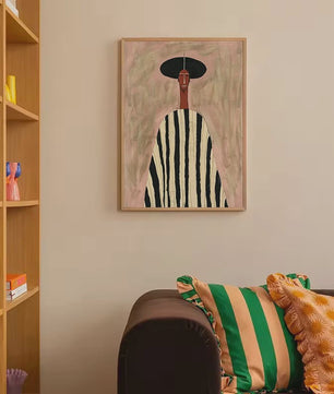 Abstract Afrikaanse Vrouwen Poster Canvas Schilderij - Etnisch Hedendaags Woondecoratie