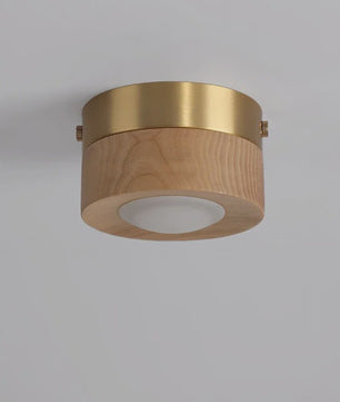 Moderne Houten Plafondlamp met LED - Essenhout & Walnoot - Sfeervolle Verlichting voor Hal, Woonkamer, Portiek