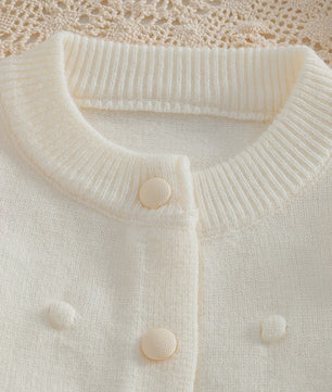 Zachte Gebreide Vestjes voor Meisjes (2-8 jaar) met Kleurrijke Bloemen - Perfect voor Herfst & Winter