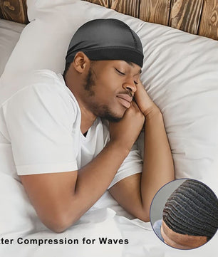 3-delige Set Zijdezachte Durags, Wave Caps & Satin Bonnets - Unisex