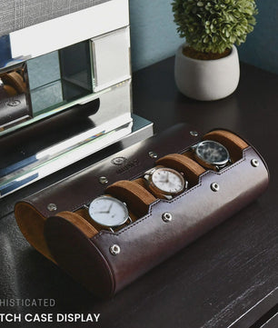 Luxe PU Lederen Horloge Reiskoffer met 6 Vakken - Organiseer en Bescherm uw Horloges