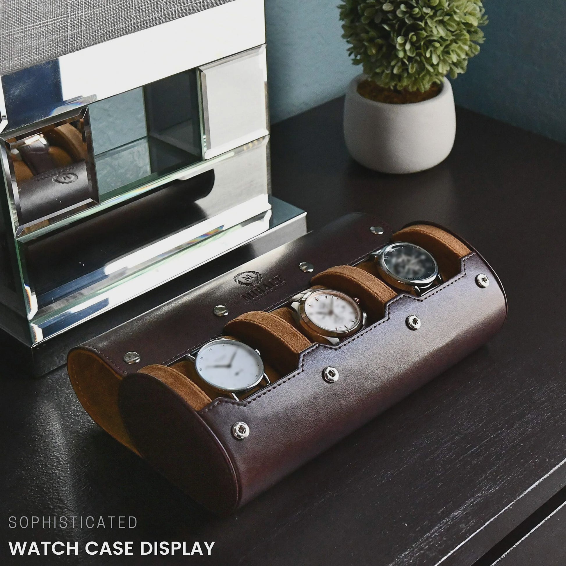Luxe PU Lederen Horloge Reiskoffer met 6 Vakken - Organiseer en Bescherm uw Horloges