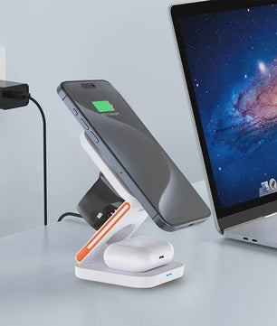 3-in-1 Magnetische Oplaadstation voor iPhone, Apple Watch & AirPods - Opvouwbaar