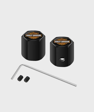 Set Aluminium Ventieldopjes Anti-diefstal voor Harley Davidson Motorfietsen (Softail, Sportster)