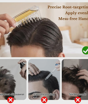 Essentiële Olie Applicator Kam: Stimuleer Haargroei & Hoofdhuidmassage