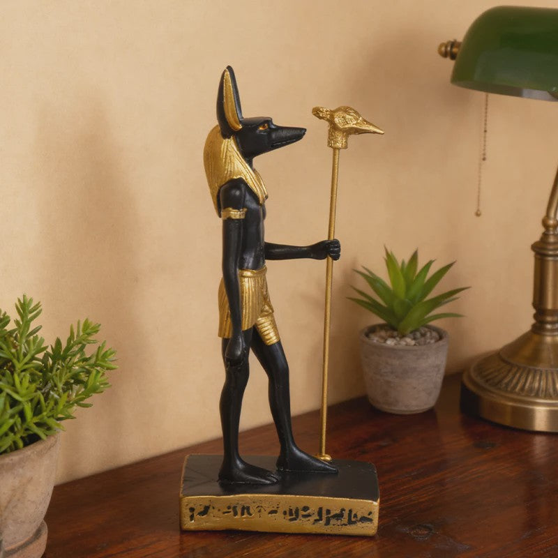 Anubis Beeld - Egyptische Mythologie Hars Decoratie voor Woonkamer, Slaapkamer & Studiekamer