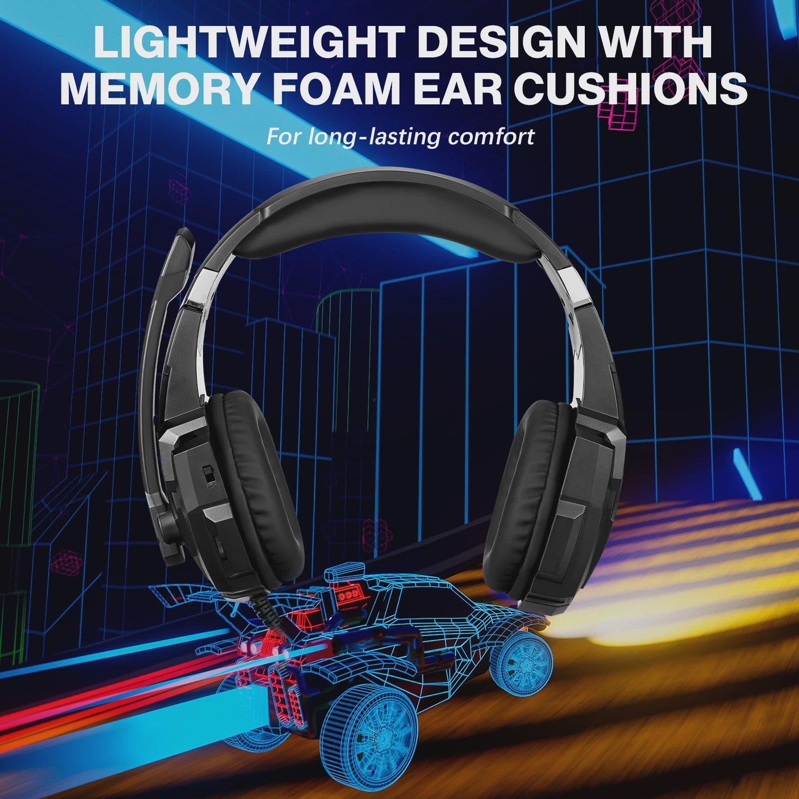 G9000 Pro Gaming Headset: Noise Cancelling Mic, LED Licht & Stereo Geluid voor PS4, PC, Xbox, Switch, PS5