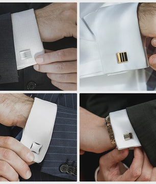 Luxe Heren Manchetknopen Set - Stijlvolle Accessoires voor Feestelijke Gelegenheden